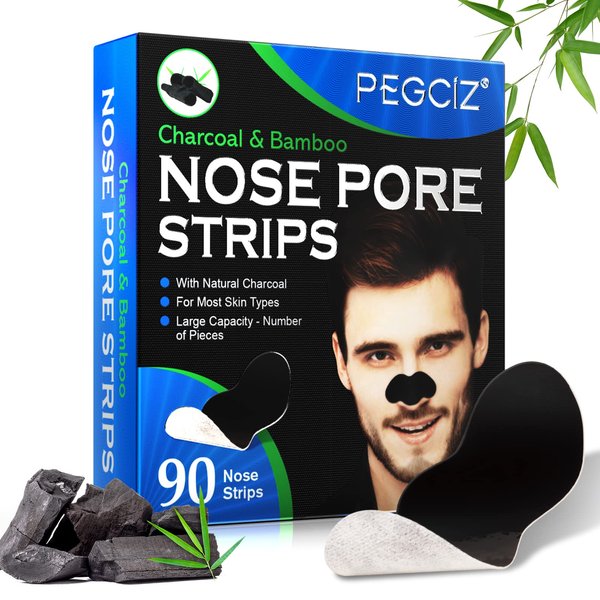 AGETITY Nose Strips, 90 Pcs Nose Blackhead Remover Strips, Pore Strips for Blackheads, Blackhead Removal Deep Cleansing Nose Pore Strips for Men