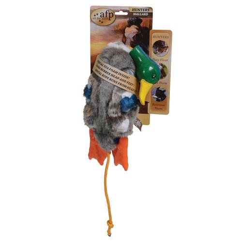 ALL FOR PAWS Dog Duck Toy, Soft and Durable Dog Toy Duck Mimics Real Mallard, TPR Foam Inside for Gentle Biting, Squeaky Duck Dog Toy for Hunting Training, Floats on Water, Great Gift for Dogs