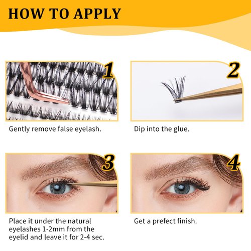 Aorbige Lash Extension Kit DIY 280pcs Individual Eyelash Extension Kit 0.07D 9-16MIX 30D 40D 60D 80D Cluster Lashes Kit Lash Extensions Super Thin & Soft Lashes Reusable (30 & 40D, D-0.07-9-16MIX)
