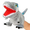 Cuteoy Plush Velociraptor Hand Puppet Stuffed Animal Toy Open Movable Mouth Creative Role Play Storytelling Dinosaur Plushies Gifts for Kids Toddlers Birthday Christmas