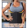 Women Sauna Vest Sweat Tank Top Waist Trainer Workout Slimming Shirt Sauna Tights Compression Top Heat Trapping Suit Gym Sauna Jacket Exercise Bodyshaper Girdle Corset(TBH2003-07-XXXL)