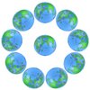 Coopay 10 Pack Inflatable Globe PVC World Globe Inflatable Earth Beach Ball for Beach Playing or Teaching
