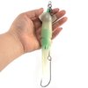 Dr.Fish Saltwater Squid Fishing Lures, 6" LED Fishing Lures 6/0 Hooks Squid Jig Halibut Lincod Jig Salmon Trolling Lures Deep Drop Light Flasher Lures Mackerel Tuna Striper Blue&Red