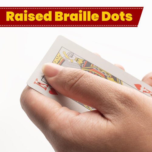 BozenTek Braille Playing Cards for The Visually Impaired - Best Gifts for Blind Adults and Children, Braille Poker for Learn Braille, Perfect for Games and Family
