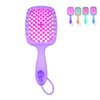 Detangling Hair Brush,Axodeen Massage Hair Brush Vent Brush for Wet & Dry,Curly and All Hair Types,with Anti-skid silicone rope,suitable for Adult and kids (Violet Purple/Rose Red)