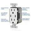 Leviton T5635-W 30W (6A) USB Dual Type-C/C Power Delivery In-Wall Charger with 15A Tamper-Resistant Outlet, USB Charger for Smartphones, Tablets, Laptops, White