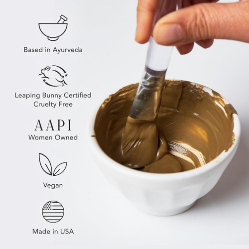 M.S Skincare Ritual Ayurvedic Clay Mask, Vegan Face Mask, 2oz Glass Jar