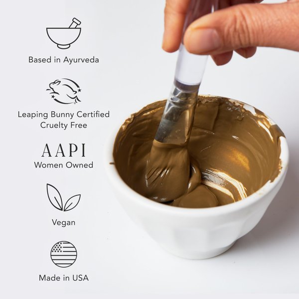 M.S Skincare Ritual Ayurvedic Clay Mask, Vegan Face Mask, 2oz Glass Jar