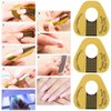 300 Pieces Acrylic Nail Form Sticker Nail Sculpting Forms Golden Horseshoe-shaped Nail Extension Forms for Builder Gel and Acrylic Nails