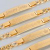 Tina&Co Personalized Gold Name Plated Bracelet 4.5'' Free Engraved Bracelet for Baby