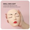ANNAFRIS Lash Mannequin Head,Eyelash Mannequin Head with Eyelids,Lash Extension Training Practice Head,4 Pairs Removable Eyelids,Black Color Red Lips