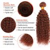 Reddish Brown Bundles Color #33 Bundles Human Hair Weave 32 32 32 Inch Copper Bundle Human Hair Color #33 Curly Human Hair 3 Bundles 8A Brazilian Virgin Remy Human Hair Extensions