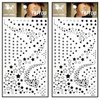Tattoos 2 Sheets Black Small mini Stars planets space galaxies Temporary Tattoos Body Art Stickers Fake Waterproof Removable Stickers Party for Teens Men Women