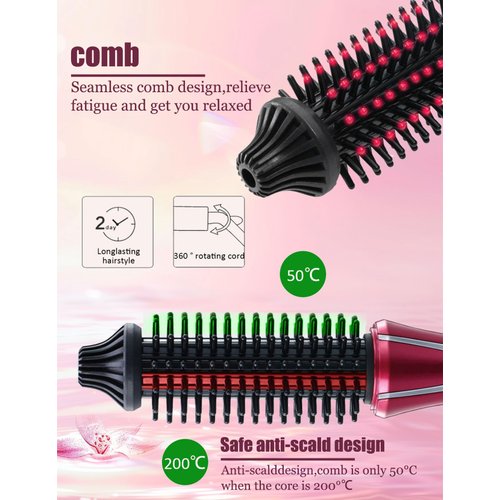 Hot Comb, Electric Folding Curling Iron, Long Handle Portable Comb Suitable for Hair Beauty Tools
