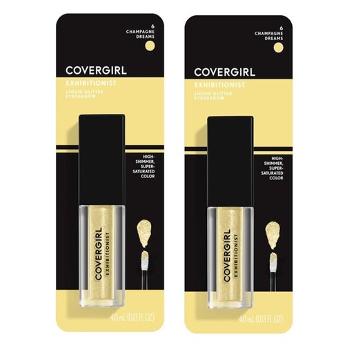 COVERGIRL Pack of 2 Exhibitionist Liquid Glitter Eyeshadow, Champagne Dreams 6