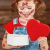 CHARLENT Glitter Valentine's Day Temporary Tattoos for Kids Women - 60 Glitter Styles Pink Heart Love Lip Roses Tattoos for Valentine's Day Party Favors Goodie Bag Fillers