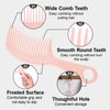 Jurrissa Wide Tooth Comb,Detangler Combs for Curls,Straight,Long,Thick,Short Hair -Women Hair Comb for Detangling,Smoothing-Hair Combs Set for Wet&Dry Hair,Shower Comb with Hole(Pink&Purple)