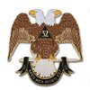 32nd Degree Scottish Rite Masonic Auto Emblem - [Brown & White][3'' Tall]