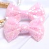 KISZU Baby Girls Hair Clips 4" Sequins Baby Bows Kids Hair Accessories Hair Pins Tiny Bows Lined Alligator Clips for Toddlers Kids Teens Girls Women