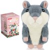 TWORIVER Toddler Toys Talking Hamster Repeats What You Say,Toys for 2 3 4 5 6 7 8 13 Year Old Girl Boy Birthday Gifts Ideas,Christmas Stocking Stuffers for Kids Adults Stuffed Animals Plush Toy Gray