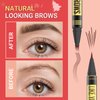 Microblading Eyebrow Pen - Eyebrow Pen 2-in-1 Dual-Ended Eyebrow Pencil with Micro-Fork Tip & Precise Brush-Tip Create Hair-Like Brows, Natural Brow Eyebrow Pen, Long Lasting, Light Brown