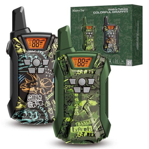 Walkie Talkies for Kids, Long Range Walky Talky, Two Way Radio Kid Toy, Birthday Gift for 3-12 Year Old Girl, Boy and Family for Outdoor, Camping, Hiking Blackgreen