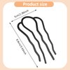 Gjinxi Hair Side Combs 4 Pcs Hair Fork Clips Hair Pins Combs Metal Buns Updo U-Shape 4 Prong Hair Sticks Hairpin Styling Tool Accessories Twist Black Headpieces for Women Girls Decoration