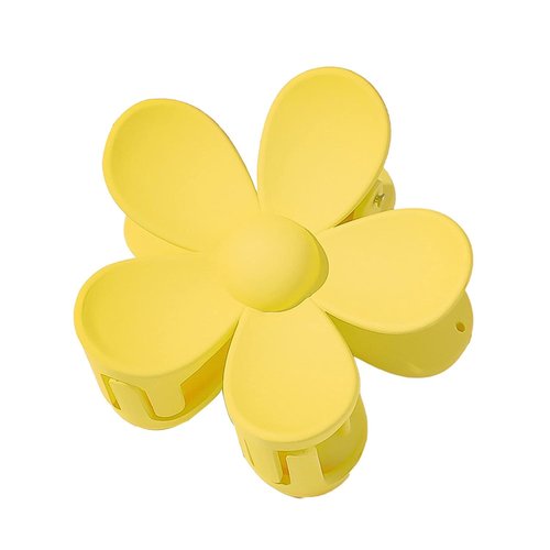 Yellow Hair Claw Clips Flower Shaped Plastic Jaw Clips Anti-scratch Smell-less Useful Hold Tightly Light Clips and Barrettes