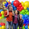 Red Blue Yellow Green Balloon Arch Kit, Carnival Circus Balloon Garland Kit with Star Foil Balloons Blue Yellow Green Balloons Party Supplies for Birthday Party Carnival Party Video Game Party