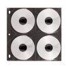 Vaultz CD Binder Pages, 8 CD Capacity per Sheet, 25 Sheets per Box, Clear and Black (VZ01401)