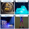 10pcs LED Mini Lights, Small Led Lights for Dollhouse Silver Plastic Battery Included Doll House Electric Lights for Paper Lantern Party Decoration Crafts Dollhouse Accessories(Blue Light)