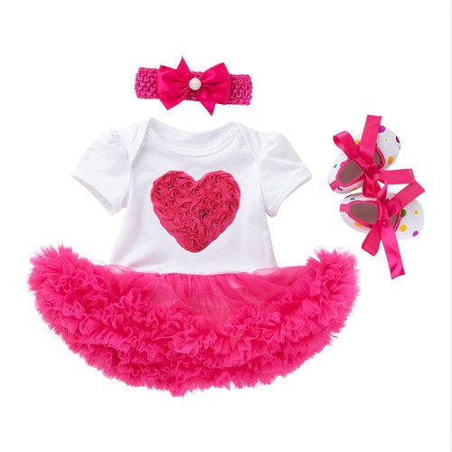 Reborn Baby Doll Clothes Accessories for 20-23 inch Newborn Girl Boy Dolls 3Pcs Set Rose