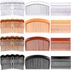 12 Pieces French Side Hair Twist Comb Plastic Decorative Hair Comb Clips with Teeth Styling Hair Side Combs Hair Combs for Women Girls Accessories Fine Hair(15 Teeth, 17 Teeth, 29 Teeth)
