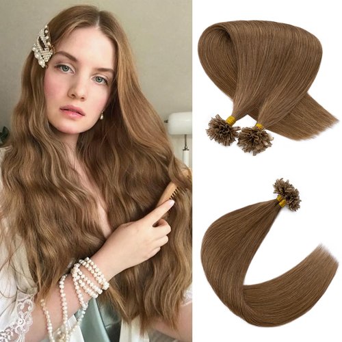Rich Choices U Tip Pre Bonded Remy Human Hair Extensions 100 Strands Per Package Nail Tip Italian...