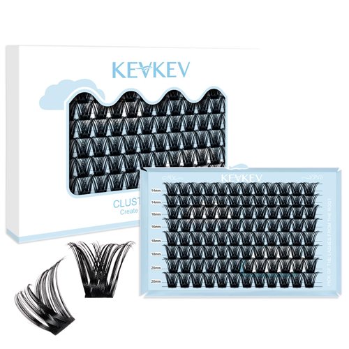 Lash Clusters 96 Pcs Cluster Lashes Eyelash Clusters DIY Cluster Eyelash Extensions Individual Lashes Thin Band & Soft(Cirrus,C-14-20mix)