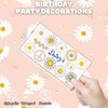 105 PCS Daisy Flower Temporary Tattoos Cute Birthday Party Decorations Favors Supplies Decor Groovy Spring Boho Yellow While Daisy Flower Hippie Stickers For Girls Gift School Prizes Rewards