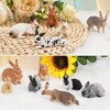 Toymany 12PCS Bunny Figures Toys for Kids, Easter Rabbit Figures Farm Animal Toy for Cake Toppers Party Favors for Toddlers