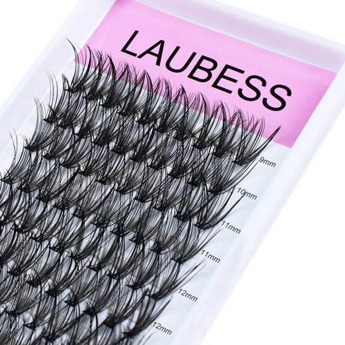 Cluster Lashes 30D DIY Eyelash Extension Long Individual Lashes Mixed Tray C Curl Faux Mink Lash Clusters Extensions 0.07 0.10 Black (30D-0.07C-9-16mm)