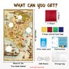 Unibday Carnival Pirate Party Games, Pirate Toss Games Banner with 4 Bean Bags Set for Indoor Outdoor Toss Across Game Treasure Map Theme Carnival Games for Kids Birthday Party Supplies Decoration