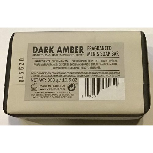 Castelbel Porto Dark Amber Mens Grooming Soap Bar 10.5 Oz