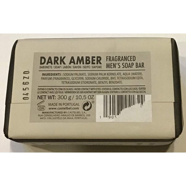 Castelbel Porto Dark Amber Mens Grooming Soap Bar 10.5 Oz