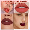 CAHIUYOA 5PCS Matte Liquid Lipstick Set Ruby Dark Brown Red Lip Tint Stain Lip Gloss Set for Women Velvet Long Lasting Waterproof Lipstick Lip Makeup Sets 05