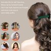 Ahoney 4Pcs Hair Barrettes for Women Hair Clips for Thin Hair 3.6'' Flat Hair Clip Hair Pins Banana Clips Hair French Styling Hair Accessories for Women Gifts (Black/Brown/Red/Green)
