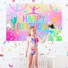 kreat4joy Gymnastics Birthday Party Decorations Backdrop, Gymnastics Birthday Party Supplies Backdrop Banner for Girl Jump Tumble Play Birthday Decorations Photography Background 5 x 3 ft