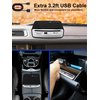 External Universal CD Player for Car - LEHWEY Portable CD Player with Extra USB Extension Cable, Plugs into Car USB Port, Laptop, TV, Mac, Computer, for Android 4.4 and Above Navigation
