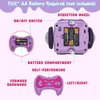 QUN XING Remote Control CAR for Girls 2.4G Lights up Music Spinning Gear Toys with Doll rc Cars for 4,5,6 Year Old Girls Kids, Xmas Birthday Gifts Purple