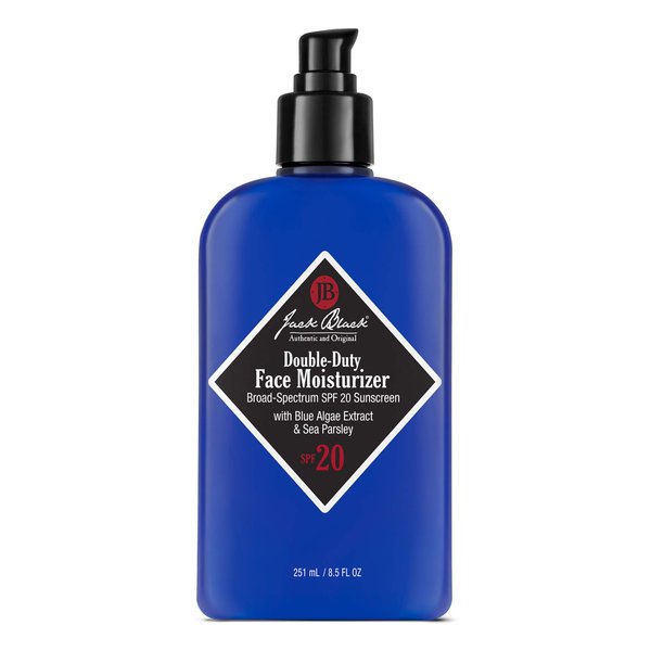 Jack Black Double-Duty Face Moisturizer, 8.5 Fl. Oz – SPF 20 Sun Protection, Long Lasting Hydrating Skincare, Lightweight Moisturizer, Men’s Facial Moisturizer