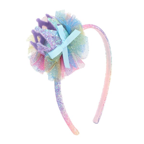 GAFATORY Glitter Headband for Girls Tiara Crown Headband for Girls Sparkly Hair Band Rainbow Hair Bands Thin Headband Girls Headband Toddler Kids Headband Hair Accessories for Girls