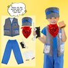 Flotory 7 Pcs Kids Train Engineer Costume Set Engineer Hat Conductor Vest Bandana Train Conductor Dress Up Outfit for Boys and Girls Halloween Career Day Pretend Party Cosplay