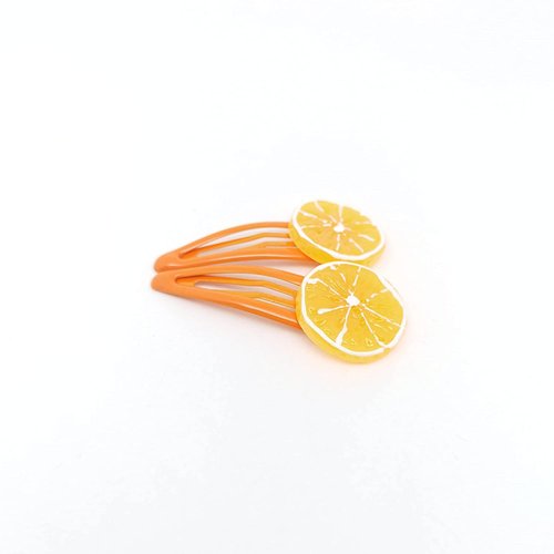"2Pcs Orange Slice Snap Hair Clips for Women Girls Bangs Side Hairpins Creative Barrettes Hair Accessories，Clips and Barrettes Hair Accessories "